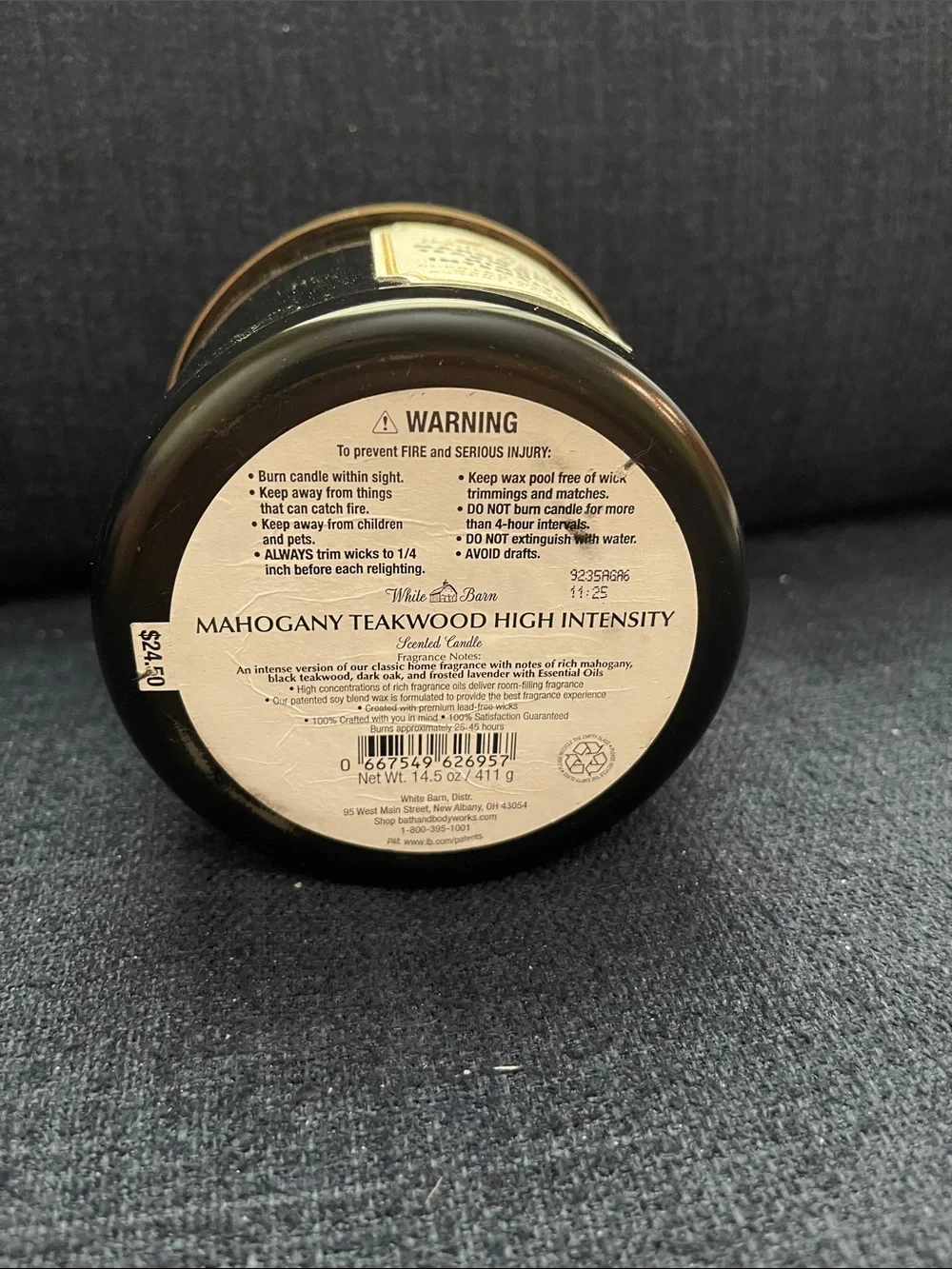 Bath & body works Mahogany Teakwood High Intensity candle